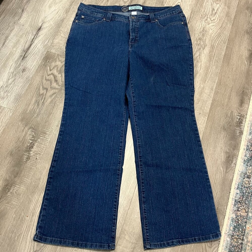 Charter Club Curvy Bootcut Tummy Sliming Denim Blue Jeans Plus Size 18 Short
